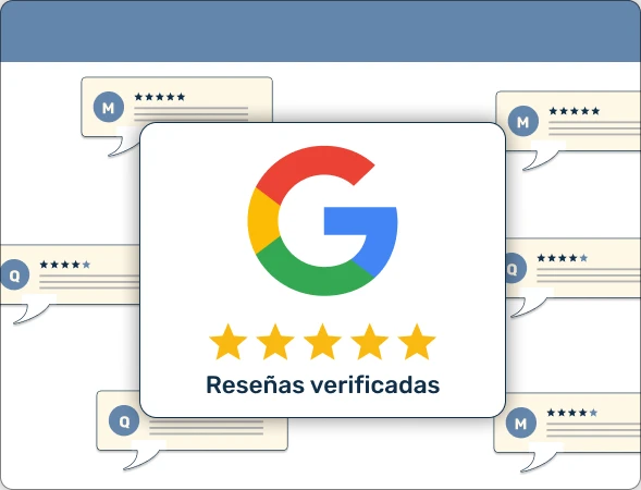 Reseñas verificadas de clientes en Google con calificación de cinco estrellas para mejorar confianza y presencia digital